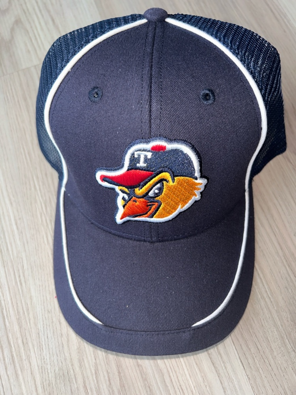 Mud Hens Embroidered Trucker Hat Navy Adjustable Mesh MiLB Baseball Cap